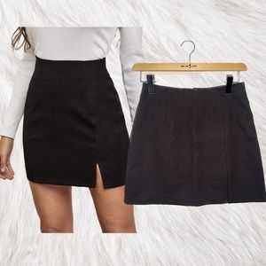 Vintage 90s Dark Gray Mini Skirt